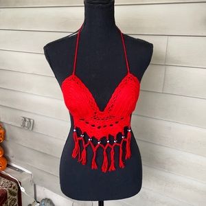 Handmade crochet bikini top , one size fits for Medium-Large-XL
%100 cotton